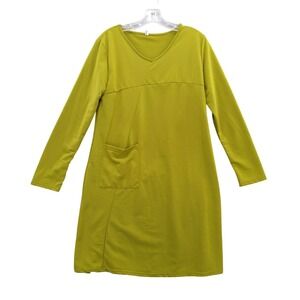 ANSELF Cotton Knit‎ Dress Long Sleeve XL  Lagenlook Artsy